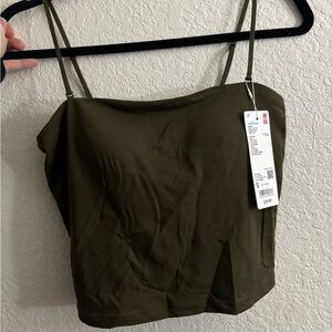 Olive green tank top